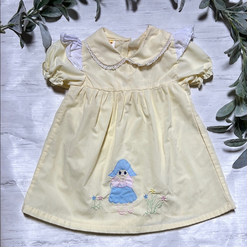 Vintage Little Girls Dress Size 4 TUFF Cookies Brand. Easter Spring